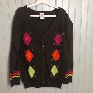 Gymboree Brown Argyle Cardigan